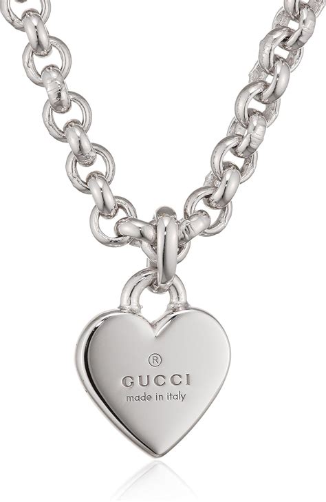 gucci.heart necklace|gucci necklace with heart pendant.